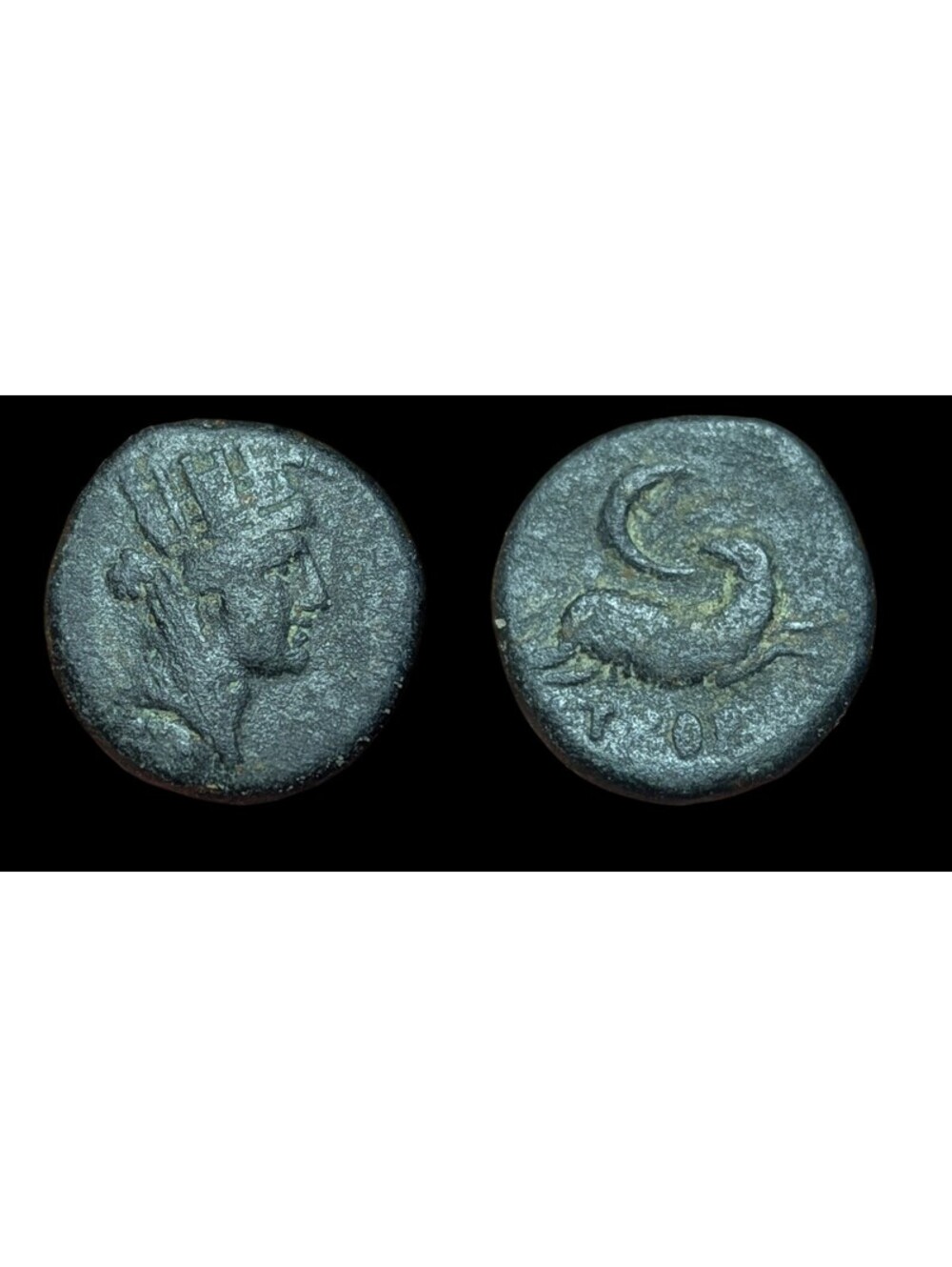 Ancient Roman Time Of NERO 54AD Antioch TYCHE RAM Star Of David* Rare